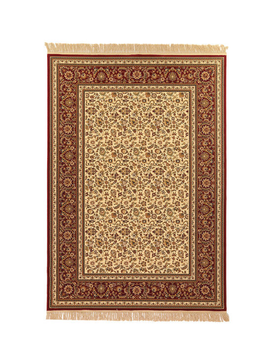 Royal Carpet Rug Rectangular with Fringes Ivory