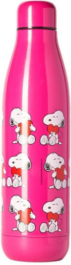 Quy Cup Ανοξείδωτο Μπουκάλι Θερμός Peanuts 500ml Snoopy Love