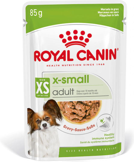 Υγρή Τροφή Royal Canin X Small Adult Gravy Σάλτσα Ενήλικες Σκύλους Πολύ Μικρόσωμων Φυλών Σωματικού Βάρους Έως 4 Kg 85gr