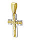 Kiriakos Gofas Damen Gold Kreuz 14K mit Kordel