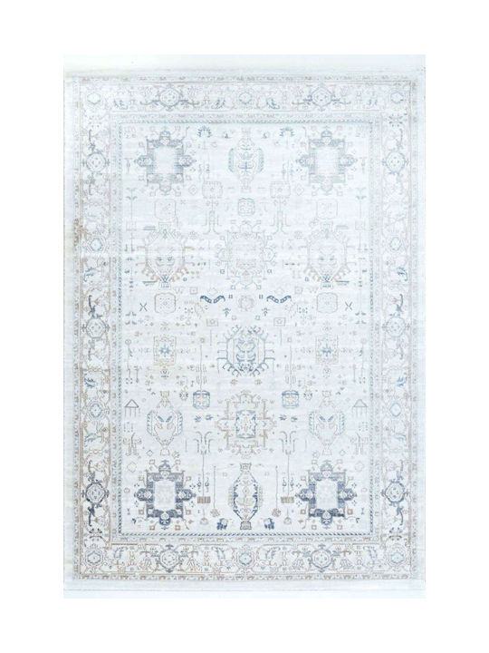 Ezzo Barocco D187a1n Rug Rectangular Cream-Blue