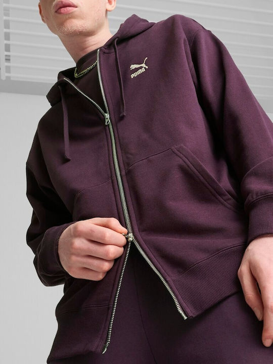 PUMA Better Classics Sweatshirt Midnight Plum With Hood