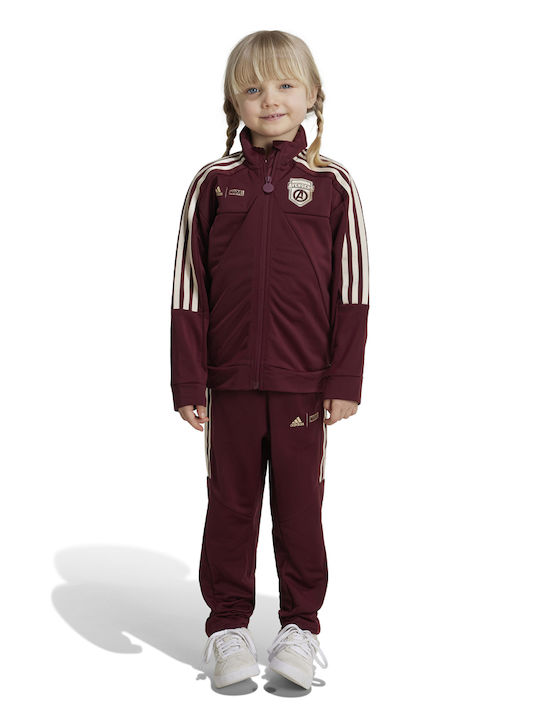 Adidas Kids Sweatpants Set Burgundy