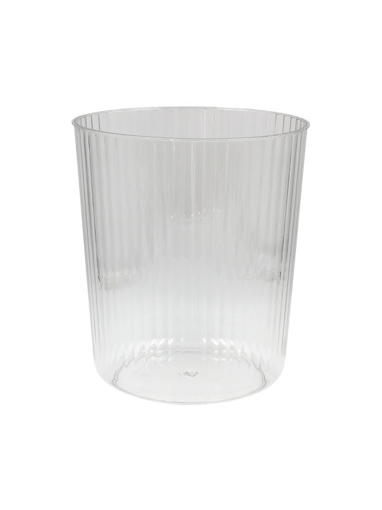 Plastic Waste Bin 9.5 Liters Φ24x27 cm Transparent Keskor 42648-3