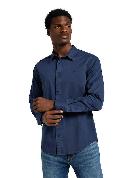 Lee Long-sleeved Cotton Shirt Blue