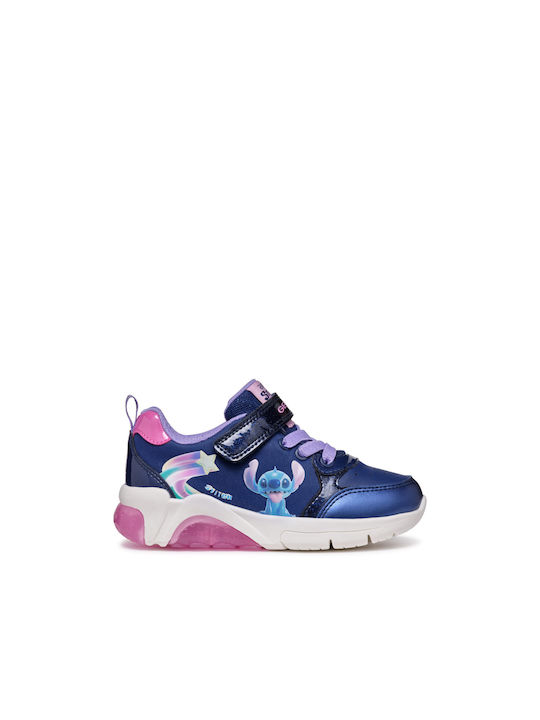 Geox Kinder-Sneaker Anatomisch mit Lichtern Marineblau