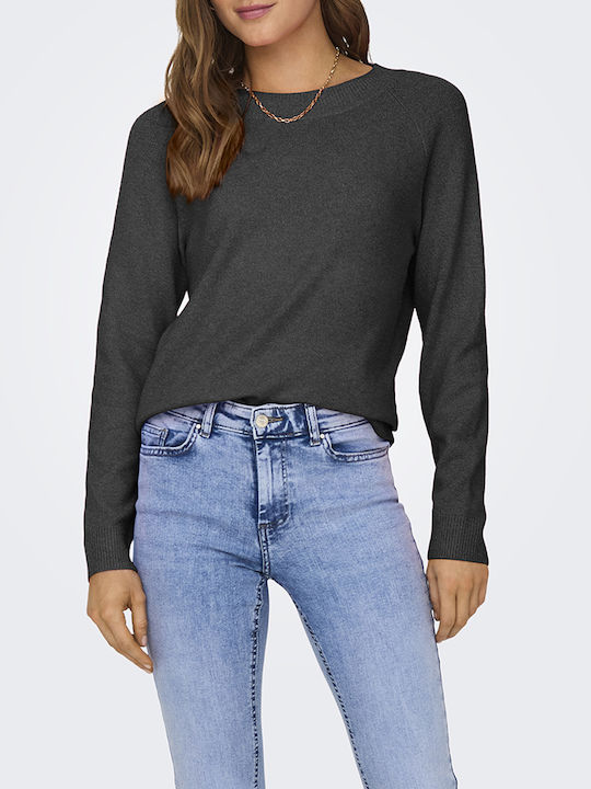 Only Life Women's Long Sleeve Sweater Dark Grey...