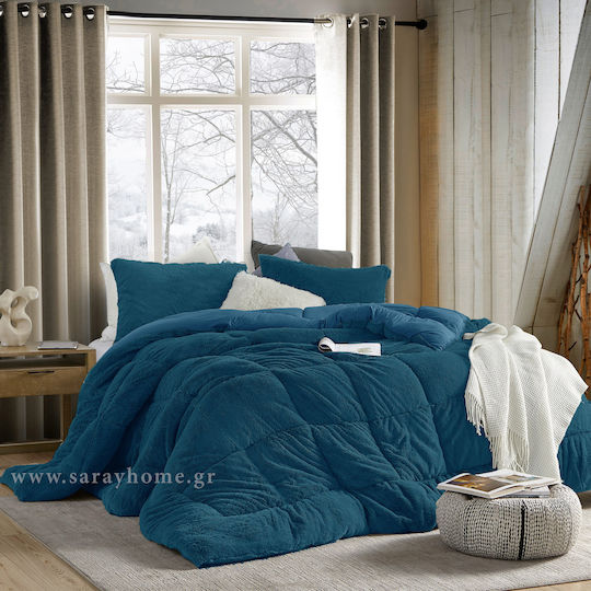 Saray Home Комбинирано одеяло Куинсайз 220x240бр Helsinki Петрол 300 г/м²Gsm