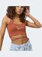 Signature Women's Crop Top Cotton with Straps Ceramides