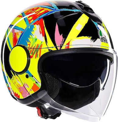 AGV Eteres Jet Helmet with Sun Visor ECE 22.06 1345gr Rossi Winter Test 2019