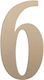 Roline 468 Schild Nummer 6 Kunststoff Metallisch 50mm