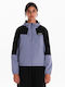 Women's Short Lifestyle Jacket for Winter with Hood Dusty Violet/black