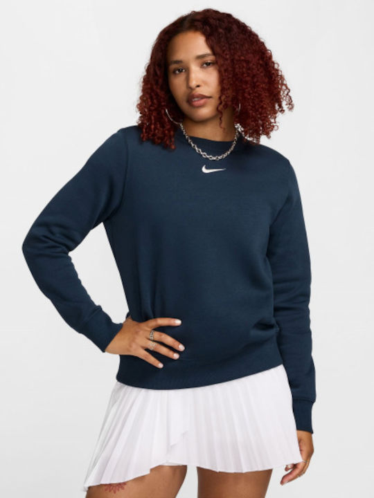 Nike Γυναικείο Φούτερ Μπλε