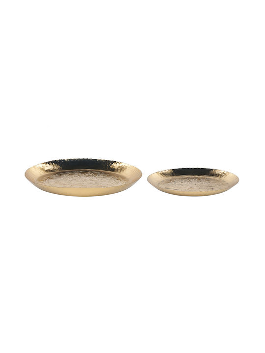 Beliani Set dekorative Platten Gold 2Stück
