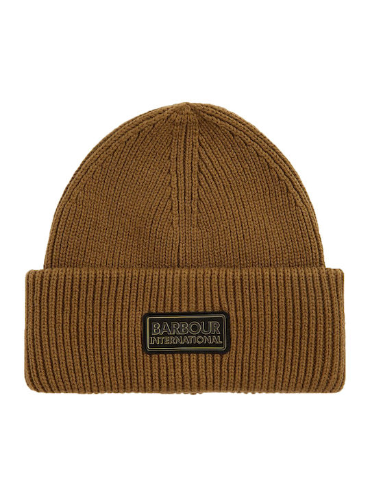 Beanie Ανδρικός Σκούφος με Rib Πλέξη σε Καφέ χρώμα