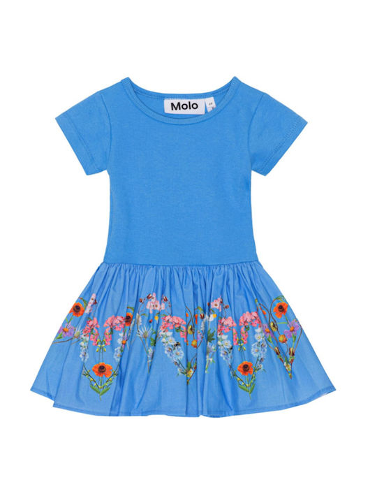 Molo Kids Dress Floral Blue