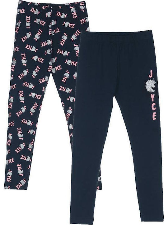 Joyce Kids Leggings Set Long Blue Unicorn