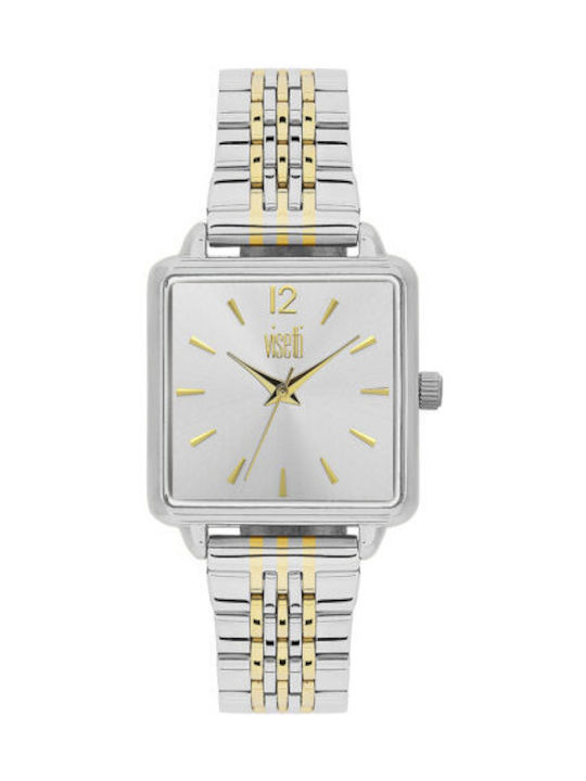 Visetti Damen Uhr mit Silber Metallarmband