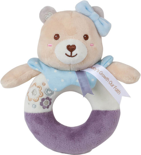 Bebe Stars Дрънкалка Мека Teddy Flower Rattle Ring за 0++ Месеца