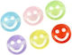 6 Stück Acrylperlen Buchstaben Symbol Smiley Gesicht 7mm