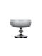 Cryspo Trio Ice Cream Serving Bowl Round Glass Gray 6pcs
