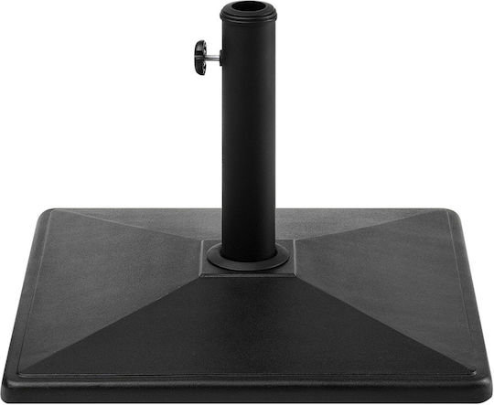 Beliani Βάση Ομπρέλας Τσιμεντένια Black 50x50cm