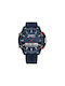 Tommy Hilfiger Digital Uhr Batterie mit Blau Kautschukarmband