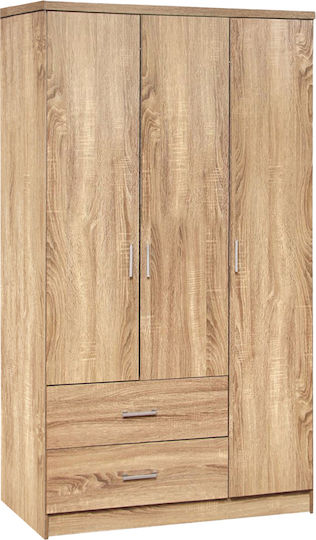 Triple Door Wardrobe Caesar Sonama 89x42.5x181cm