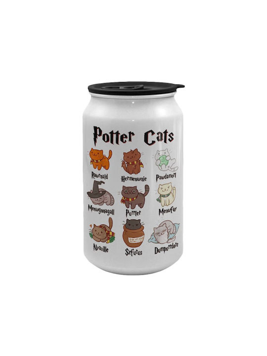 Koupakoupa Potter Cats Cană Metalic cu Capac 500ml 1buc