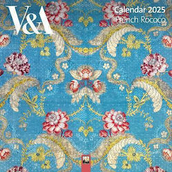 V&a French Rococo Wall Calendar 2025 Art Calendar Flame Tree Publishing