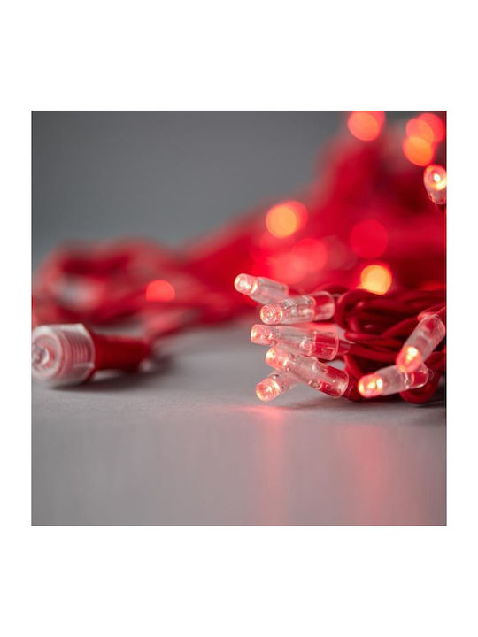 Serie 100 LED 5mm 230v 3 Extensii Până la 9 Cablu de Cauciuc Roșu LED Roșu la Fiecare 10cm Extensie de Alimentare 1.5m IP65