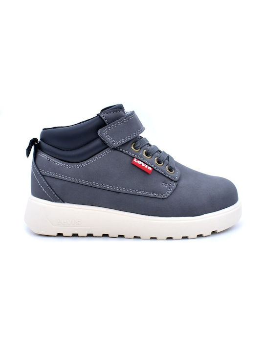 Levi's Kids PU Leather Boots Gray