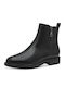 Leder Stiefeletten Damen Schwarz