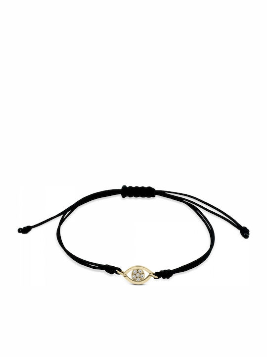 Armband Auge K14 Gold Diamanten 0,02ct Vs1 H Br3139