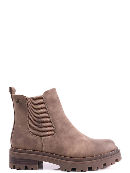 Beige Durable Ankle Boots Stylish Appearances