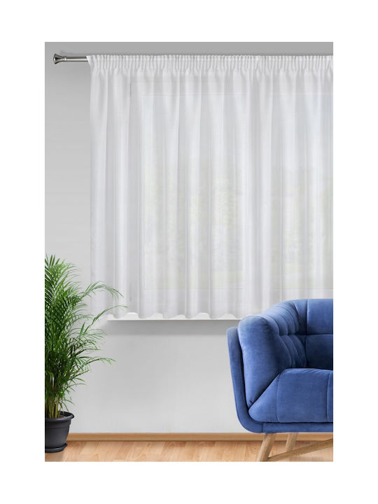Ready Curtain Rebecca On Tape 400x150 Cm White