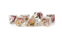 16mm Resin Set Rose Dice 7 16mm Resin Set Rose Dice 7