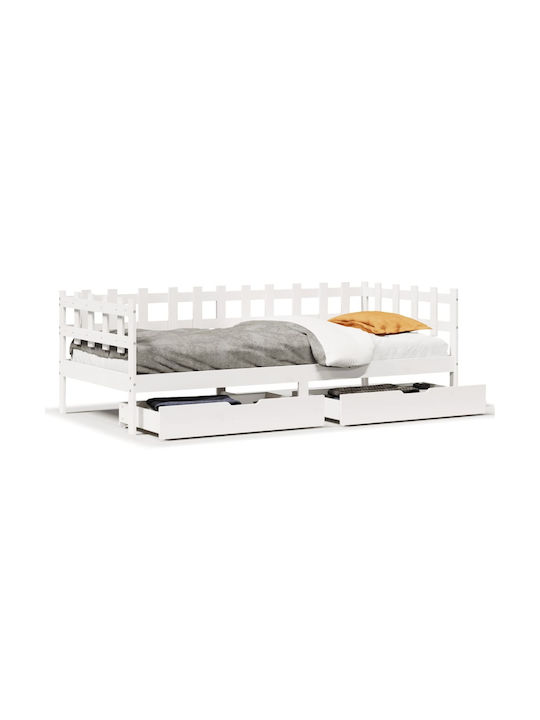 Kids Bed - Sofa Single with Storage Space Beige...