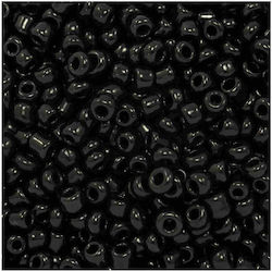 Glass Seed Bead Black 2mm 100 grams