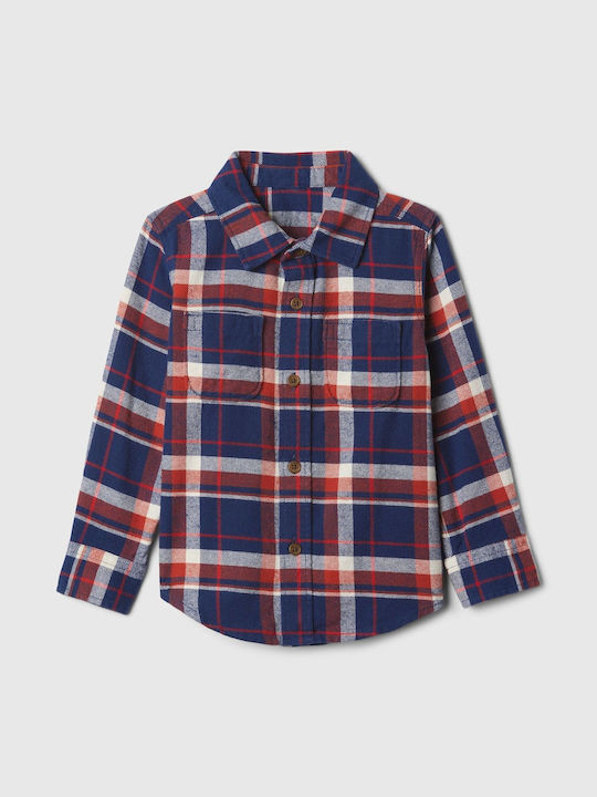 GAP Παιδικό Geprüft Πουκάμισο Kometenblau Flannel