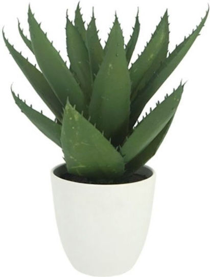 Artificial Plant in Small Pot Aloe Green 30cm Marhome