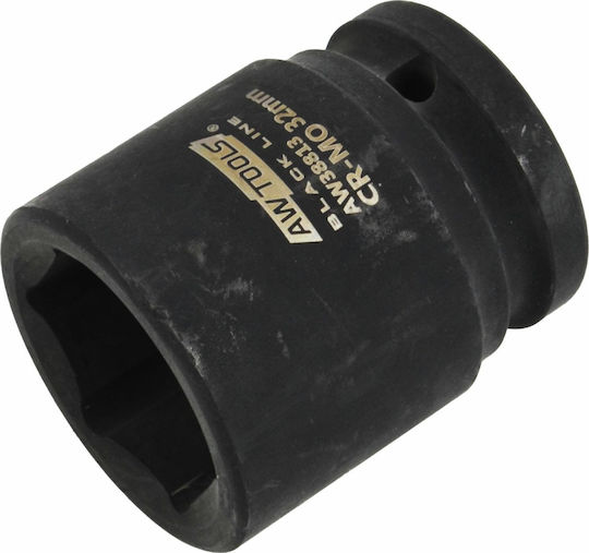 Awtools Cheie tubulară hexagonală scurtă 3/4" Impact 32mm Linia Neagră