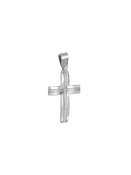 Daskalakis Men's White Gold Cross 14K