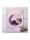 Borea Blanket Cot Sleeping Bear Velvet Purple Purple 100x140cm