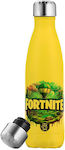 Fortnite Land Metal Thermos Bottle Yellow Stainless Steel Double-Walled 500ml