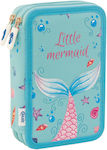 Double Filled Pencil Case with Zipper Mermaid