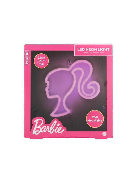 Paladone LED Детско Декоративно Осветително Тяло Barbie Neon Розово 22x22x22см