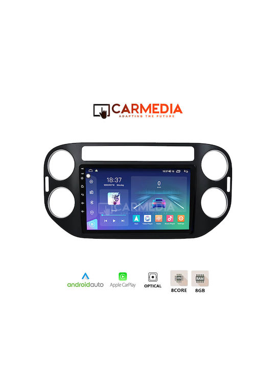 Carmedia Ηχοσύστημα Αυτοκινήτου για Volkswagen Tiguan 2004-2016 (Bluetooth/USB/AUX/WiFi/GPS/Apple-Carplay/Android-Auto) με Οθόνη Αφής 9.5"
