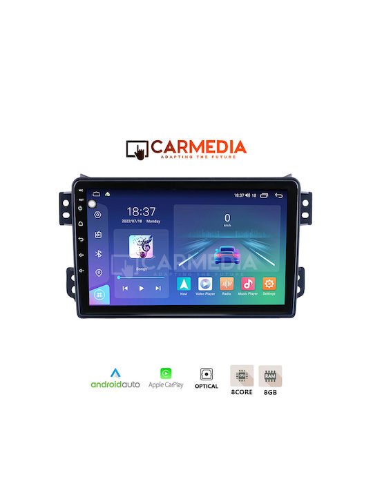 Carmedia Auto-Audiosystem für Opel Agila Suzuki Spritzer 2008+ (Bluetooth/USB/AUX/WiFi/GPS/Apple-Carplay/Android-Auto) mit Touchscreen 9.5"