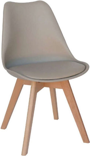Καρέκλα Κουζίνας Logan Plus 58x49x82εκ. Cappuccino